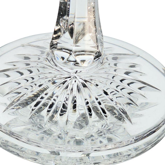 Late 20th Century Waterford Cherished Moments Platinum Rim Crystal Champagne Flutes, Pair For Sale - Image 12 of 13