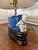 Ceramic Vintage Blue & White Table Lamp For Sale - Image 7 of 15