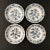 Asian Vintage Blue & White Double Phoenix Ming Tree Dessert / Fruit Bowls S-4 For Sale - Image 3 of 5