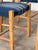 Blue Mid-Century Modern Brutalist Oak Dining Chairs in the style of Henning Kjærnulf, 1960s, Set of 8 For Sale - Image 8 of 11