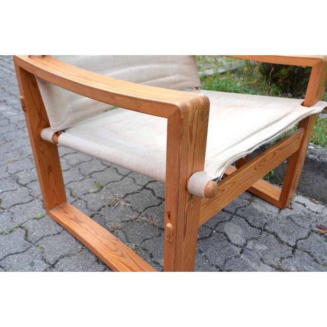 Scandinavian Pine Safari Chair by Børge Jensen for Bernstorffsminde Møbelfabrik, 1960s For Sale - Image 11 of 18