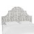 Halsted Headboard in Ink Linen Leopard, Full For Sale