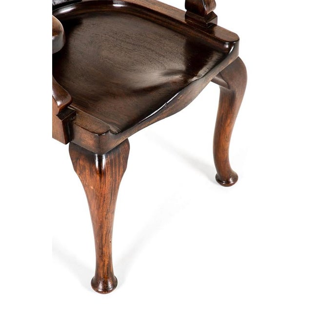 Brown Set of Captains Chairs in Mahogany For Sale - Image 8 of 13