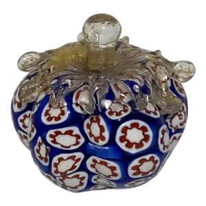 Mid 20th Century Italian Art Glass Melliflori Miniature Pumpkin Gourd Paperweight