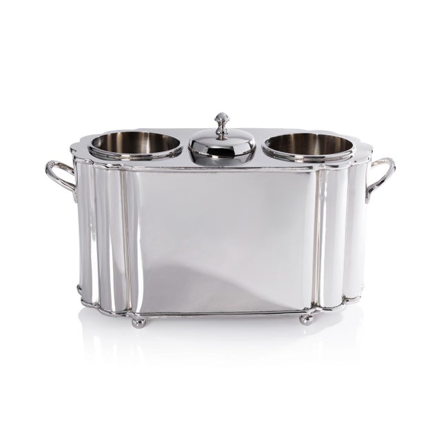 Alsace Brass 2-Bottle Wine Cooler For Sale - Image 4 of 4