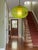Vintage Rattan Green Globe Oange Glass Shade Pendant Light For Sale - Image 13 of 18