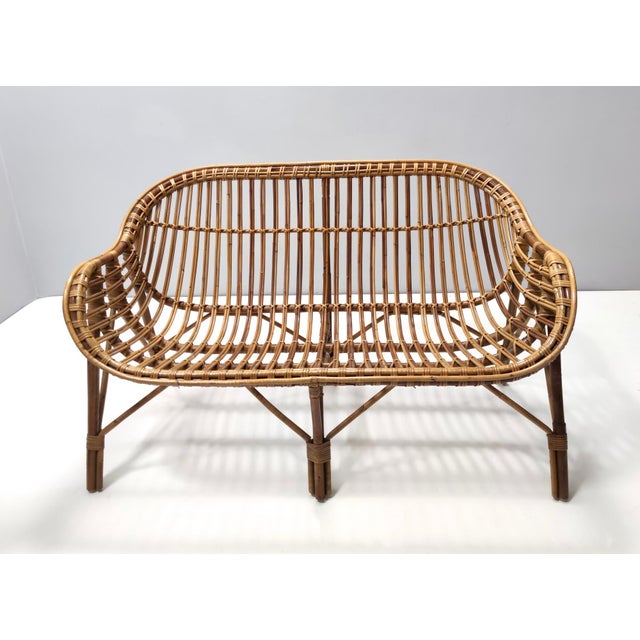 Vintage Italian Bamboo Sofa, 1960s For Sale - Image 4 of 15