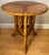 Hollywood Regency Sculpted Bamboo Side Table With Hand Decorated Top For Sale - Image 3 of 9