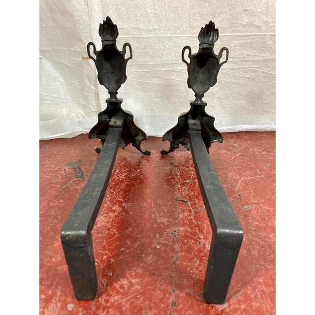 need a little bling for the winter? These Louis XVI style andirons fit the bill! Great for Gas fireplaces as well.