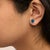 Haus of Brilliance 14K White Gold 2.00 Cttw Blue Lab Grown Diamond Stud Earrings with Screw Backs For Sale - Image 4 of 5