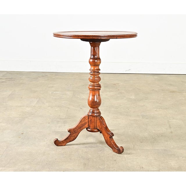 French 19th Century Walnut Pedestal Gueridon Table For Sale - Image 10 of 10