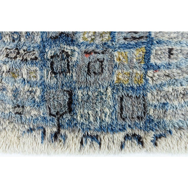 Mid 20th Century Swedish Rya Rug by Aili Suomi for Sylvi Salonen Doris Leslie Blau Collection For Sale - Image 5 of 10
