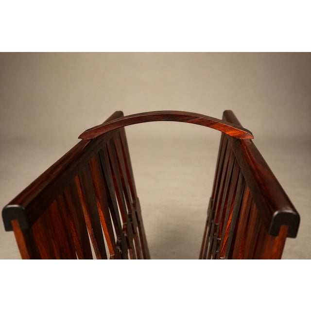 Brazilian Modern Sculptural Magazine Rack in Rosewood, Brazil, 1960s For Sale - Image 10 of 18