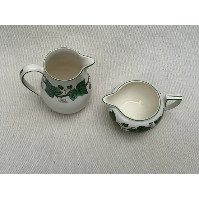 Elegant Wedgwood Napoleon Ivy Pitcher Duo - Imperial Heritage in Porcelain For Sale - Image 6 of 10