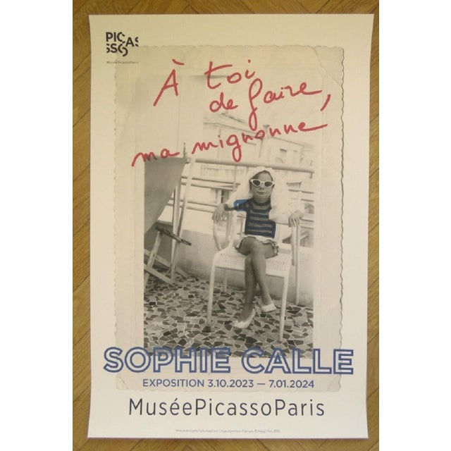 Sophie Calle (1953) It's your turn, my dear. Original exhibition poster - Paris - 2023 Picasso Museum Carte Blanche to...
