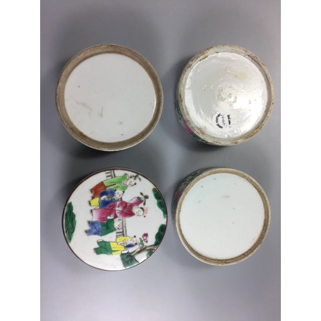 19th Century Chinese Famille Rose Porcelain 'Double-Happiness‘ Sweetmeat Stacking Box For Sale - Image 11 of 13