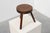 Rustic Rustic Oak Wooden Tripod Stool, France, 1890s For Sale - Image 3 of 13