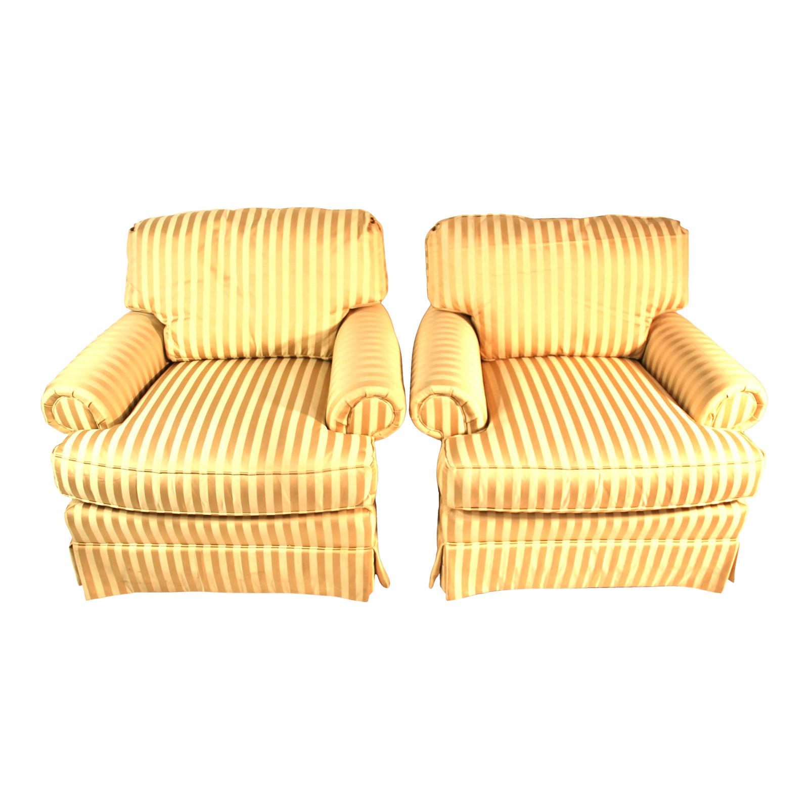 Lee Furniture Traditional Lounge Chairs a Pair Chairish