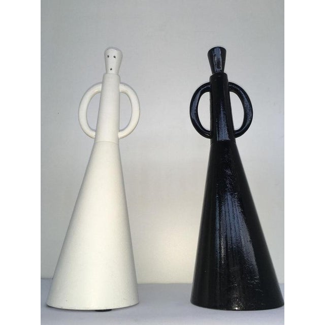 Metal Alessandro Guerriero, Postmodern Portabuono Quo Sculptures, Italy, 1980s, Set of 2 For Sale - Image 7 of 18
