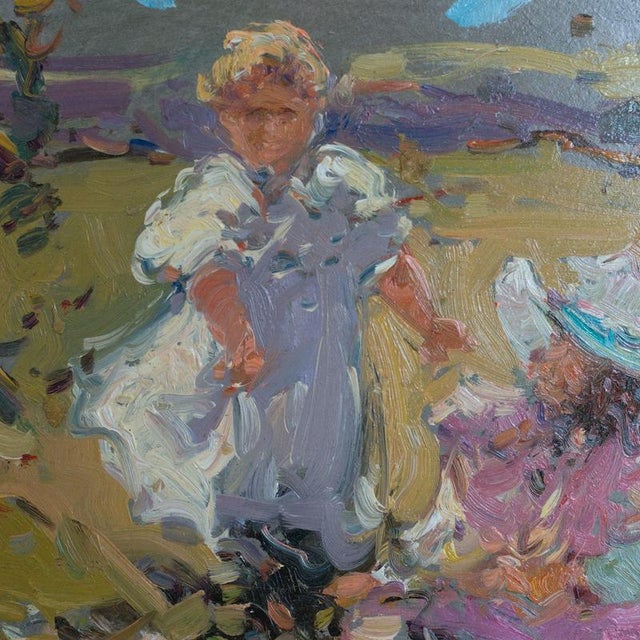 Impressionist Coastal & Countryside, Oil on Board Paintings, Set of 2 For Sale - Image 6 of 11