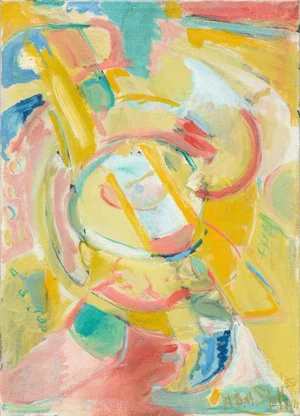 Allie William "Bill" Skelton Abstract Expressionist Composition 1985
