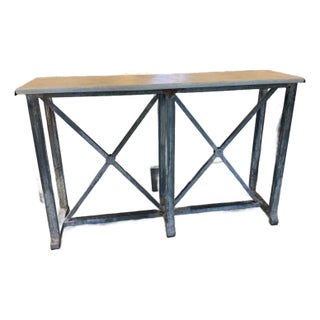 Rustic Iron Console Table For Sale