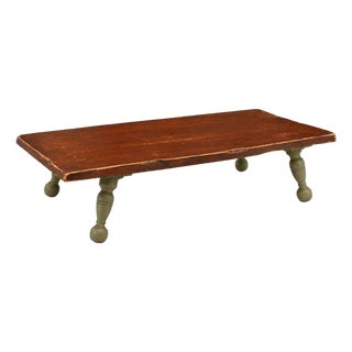 Organic Modern Coffee Table in Old Chapel Satin Walnut™ & Sagewood™ Handcrafted Primitive Form For Sale