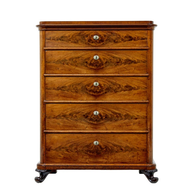 19th Century Swedish 5 Drawer Chest of Drawers, 1870 For Sale - Image 6 of 11