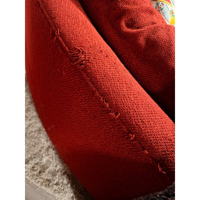 Thayer Coggin “Radius” Red Sectional & Ottoman For Sale - Image 10 of 10