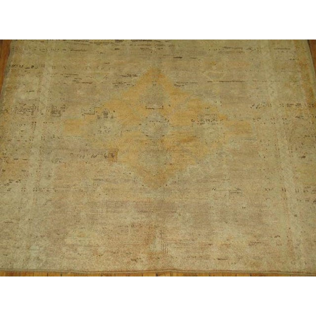Gold Antique Gold Turkish Oushak Rug - 5'3" x 6'6" For Sale - Image 8 of 12