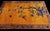Art Deco 1920s Orange Scene Floral Antique Chinese Art Deco Rug 6'0" X 8'8" Knotted Wool Carpet For Sale - Image 3 of 9