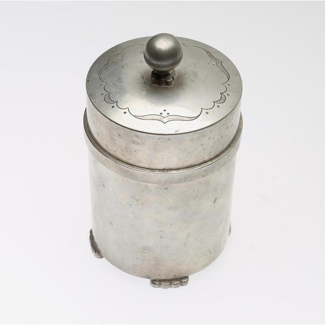 Swedish Art Deco Pewter Lidded Box from Svenskt Tenn, 1936 For Sale - Image 3 of 10