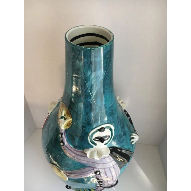 Mid-Century Modern San Polo Venezia Italian Harlequin Ceramic Vase For Sale - Image 3 of 13
