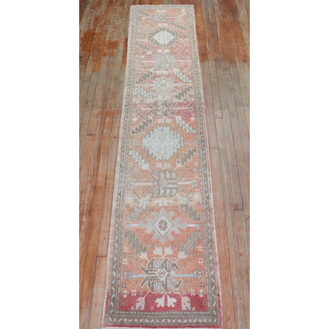 a narrow 1920s turkish antique oushak runner