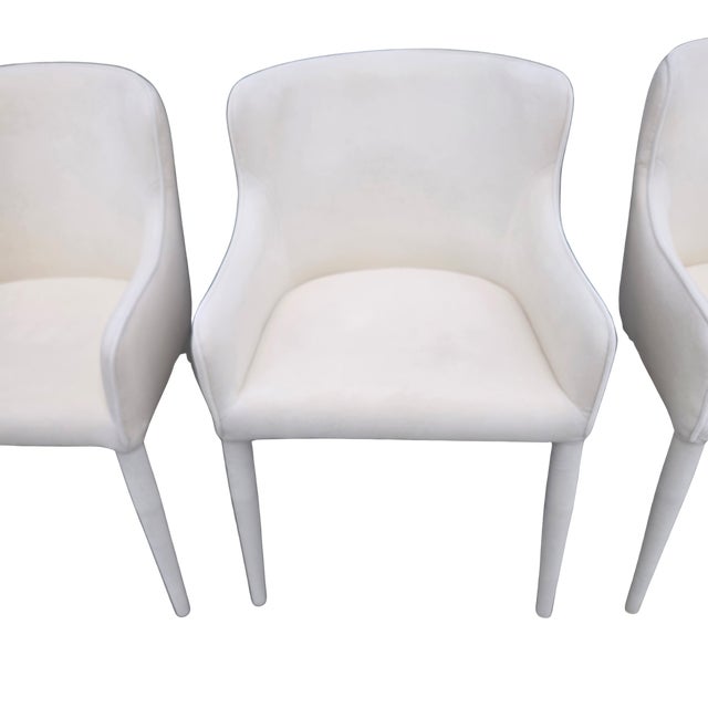 Restoration Hardware Nicola Slope Fabric Dining Side Chairs (Set of 4) – Performance Velvet, Natural RH’s Nicola...