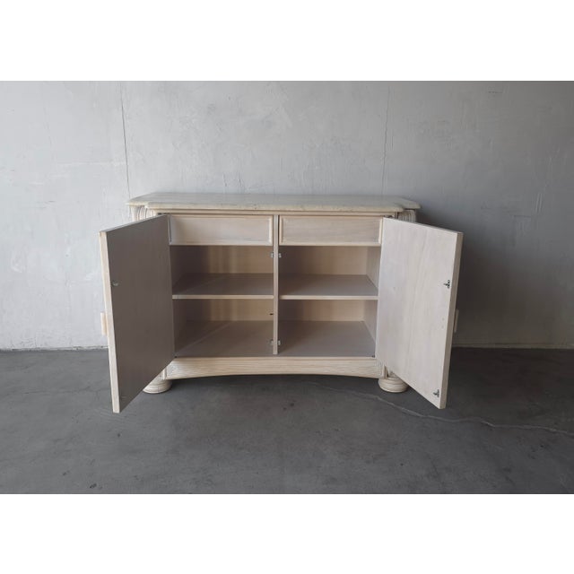 Kreiss Vintage Coastal Reeded Bamboo Buffet Cabinet For Sale - Image 4 of 10