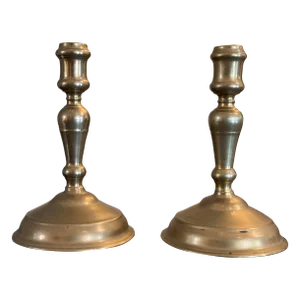 Pair of 19th Century Brass Candlesticks