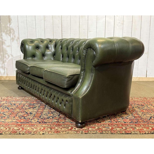 Chesterfield Leather 3-Seater Sofa, 1970s For Sale - Image 5 of 18