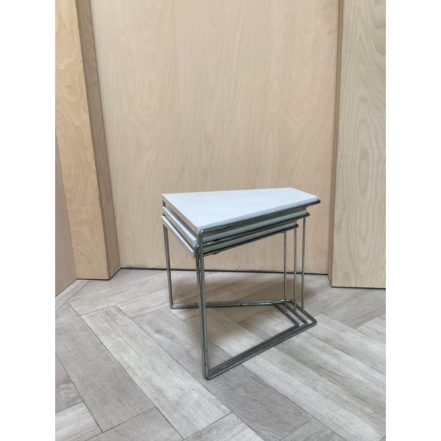 Mid-Century Modern Vintage Nesting Table Set by Hein Stolle, 1950, Set of 3 For Sale - Image 3 of 9