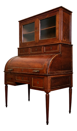 Louis XVI Cylinder Desk with Bookcase, 1760