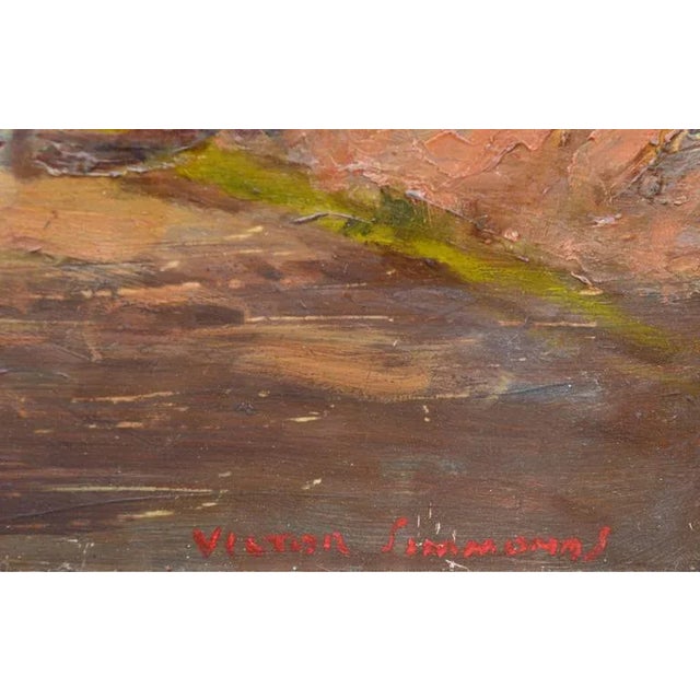Mid 20th Century Mid 20th Century South African Mountain Landscape Oil Painting, Framed For Sale - Image 5 of 5
