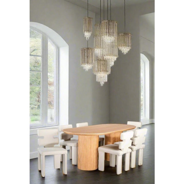 Set of 8 Mya Dining Chairs in White For Sale - Image 4 of 8