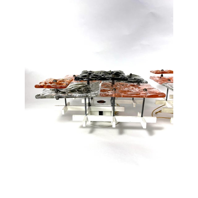 1970s Mid-Century Venini Murano Patchwork Wall Lights 'Cheerio' - a Pair For Sale - Image 5 of 11