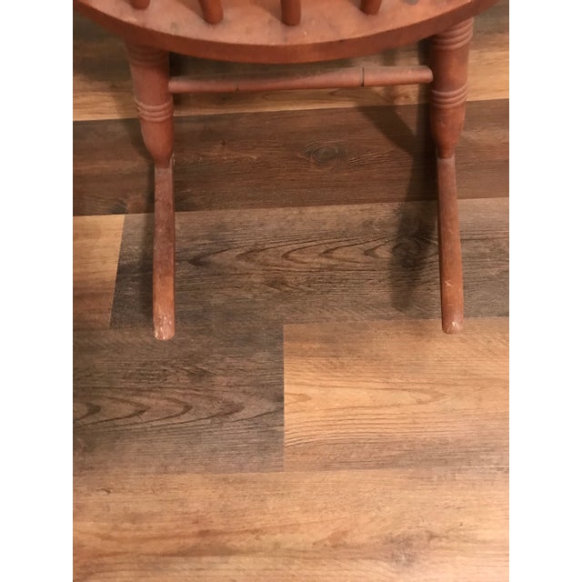 Brown Vintage Wood Rocking Chair For Sale - Image 8 of 13