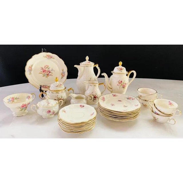 Rosenthal Kronach Viktoria German Porcelain Floral Design Coffee Set, 27 Pieces For Sale - Image 12 of 12