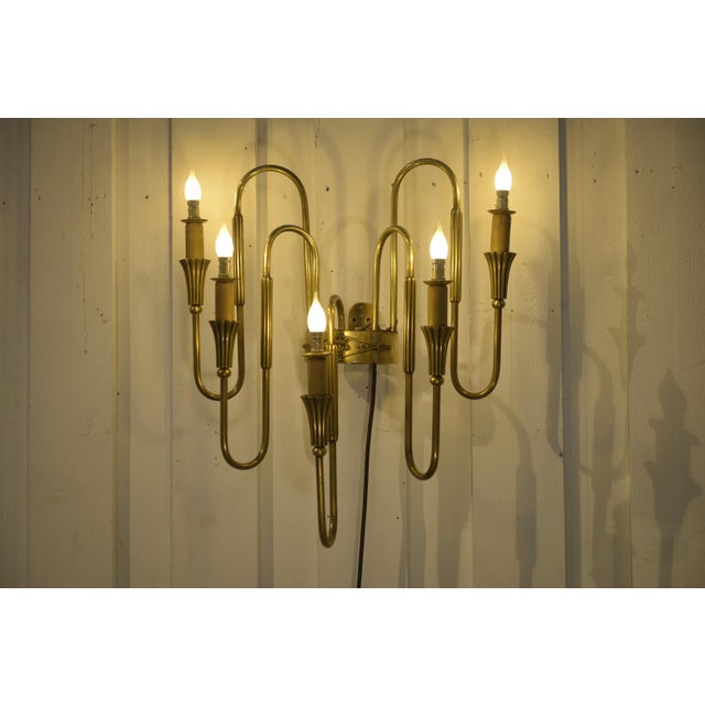 Monumental Bronze Wall Sconce, 1940s For Sale - Image 15 of 15