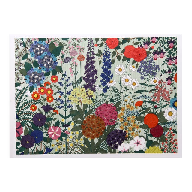 Flowers, Jack Hofflander Screen Print For Sale