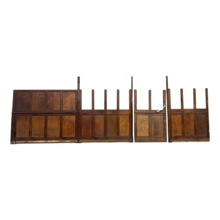 Bistro Partition in Chestnut and Plywood Panels, 1930s For Sale