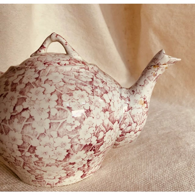Mid 19th Century Antique Staffordshire Child's Tea Set, British Anchor Pottery, Apple Blossom Pattern, Circa 1850 For Sale - Image 5 of 12