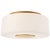 Acme Large Flush Mount in Soft Brass with White Glass Designer: Barbara Barry Mounting: Flush Shade Detail: White Glass...